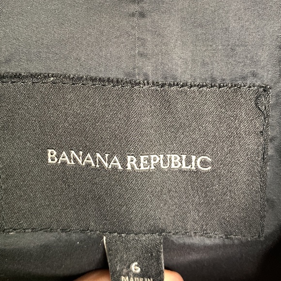 Banana Republic Women’s Black One-Button Notched Collar Blazer Jacket Size 6 - Picture 4 of 11